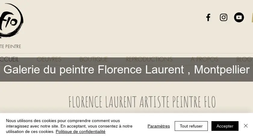 Galerie du peintre Florence Laurent , Montpellier