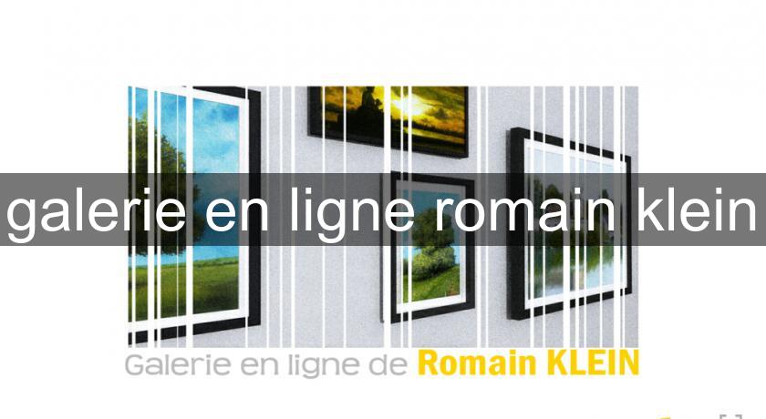 galerie en ligne romain klein