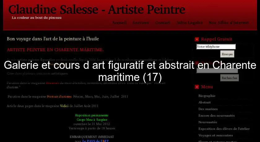 Galerie et cours d'art figuratif et abstrait en Charente maritime (17)