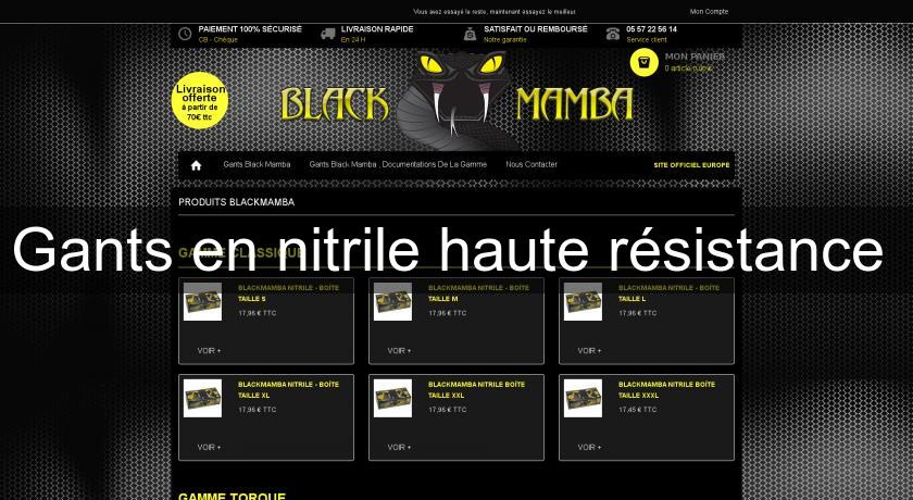 Gants en nitrile haute résistance Gants en nitrile haute résistance