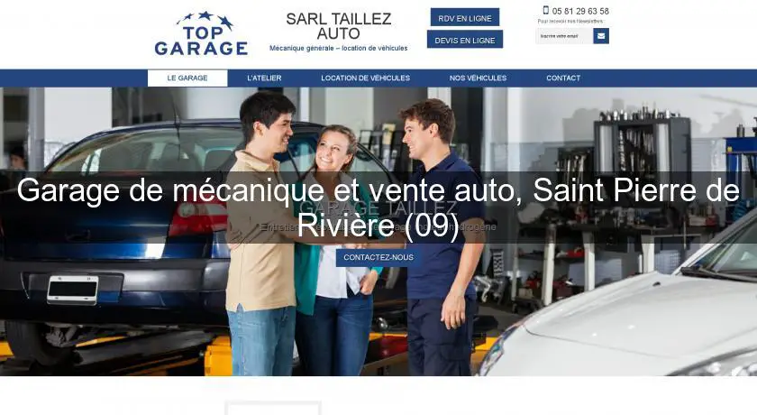 Garage de mécanique et vente auto, Saint Pierre de Rivière (09)