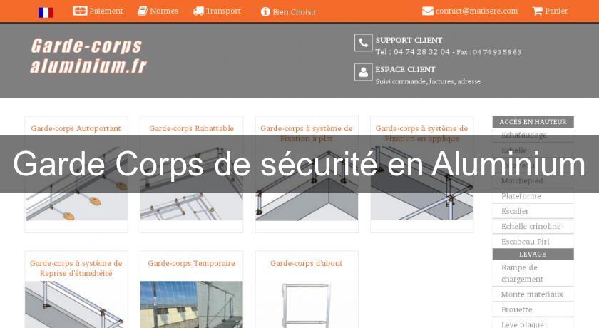 Garde Corps de sécurité en Aluminium Garde Corps de sécurité en Aluminium