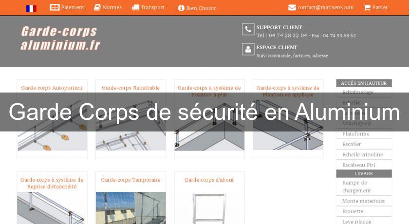 Garde Corps de sécurité en Aluminium