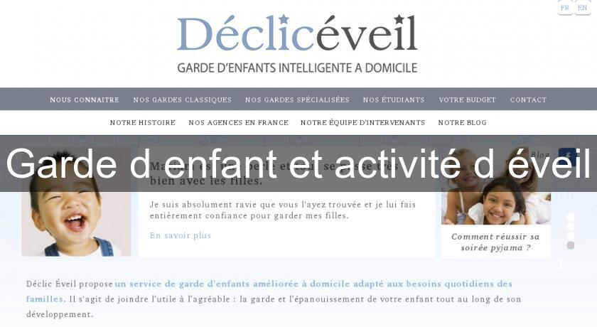 Garde d'enfant et activité d'éveil