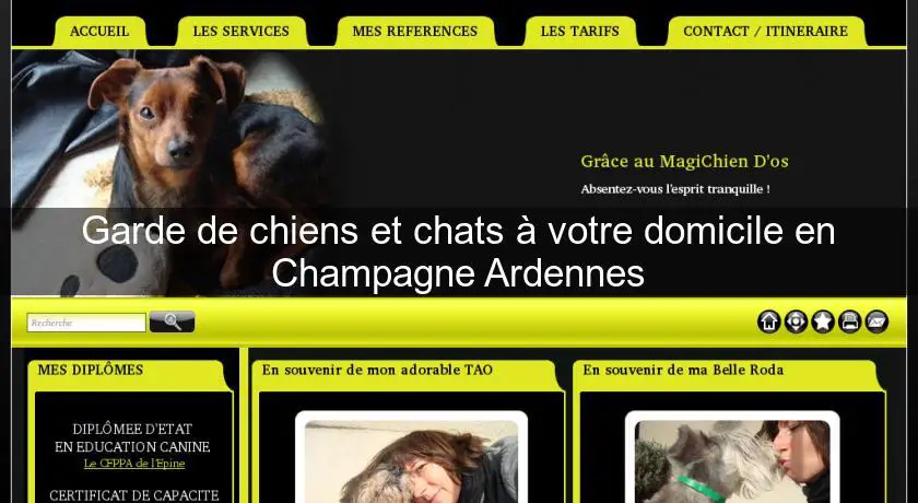 Garde de chiens et chats à votre domicile en Champagne Ardennes