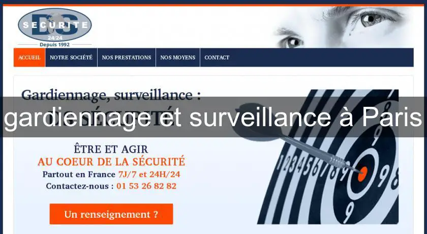 gardiennage et surveillance à Paris
