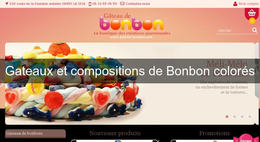 Gateaux et compositions de Bonbon colorés