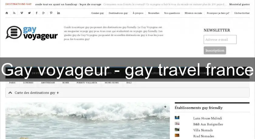 Gay voyageur - gay travel france