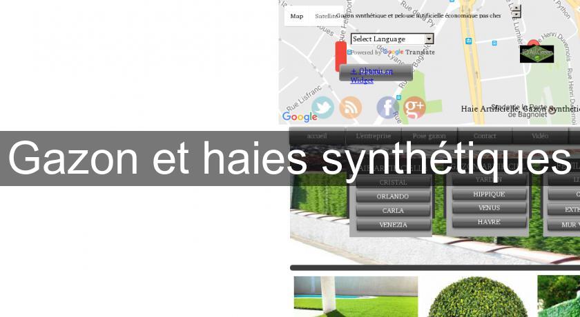 Gazon et haies synthétiques