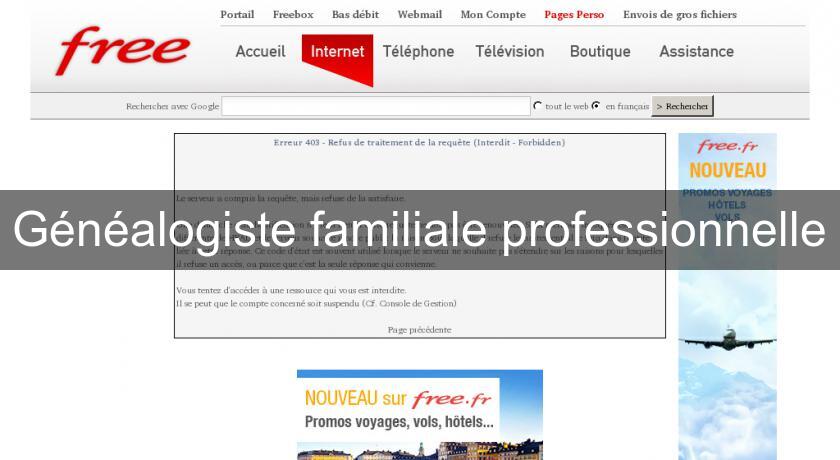Généalogiste familiale professionnelle Généalogiste familiale professionnelle