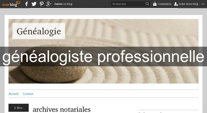 généalogiste professionnelle