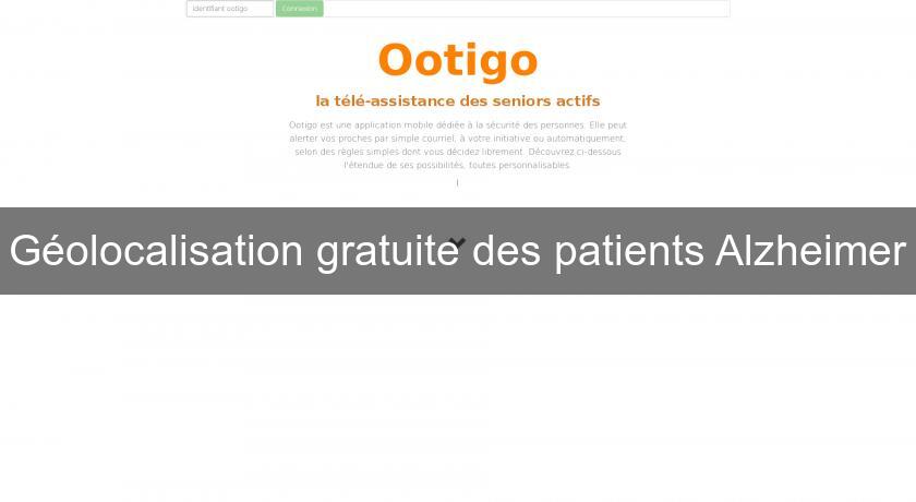 Géolocalisation gratuite des patients Alzheimer Géolocalisation gratuite des patients Alzheimer