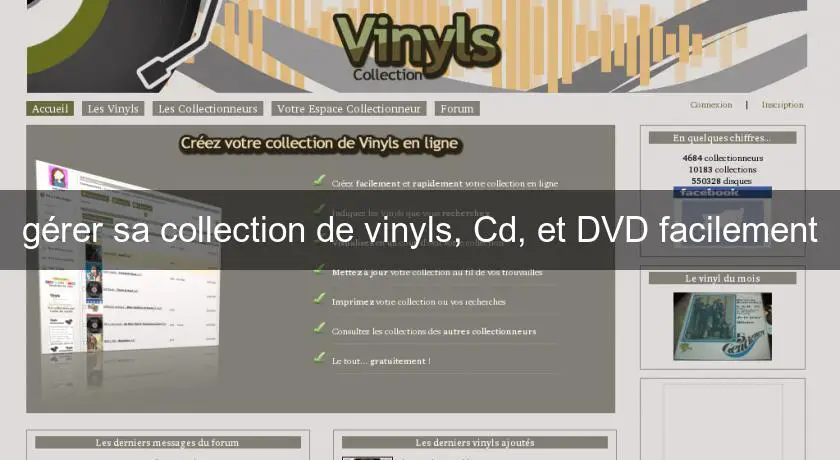 gérer sa collection de vinyls, Cd, et DVD facilement