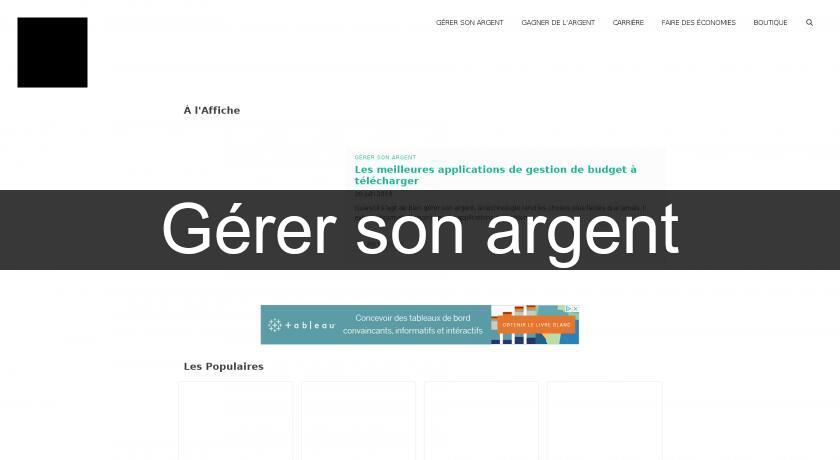 Gérer son argent Gérer son argent