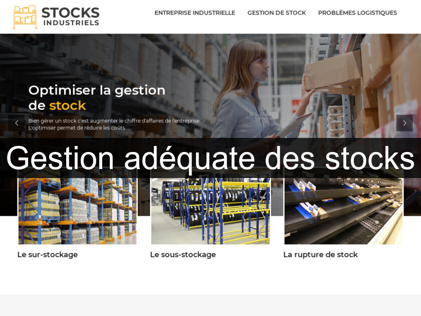 Gestion adéquate des stocks Gestion adéquate des stocks