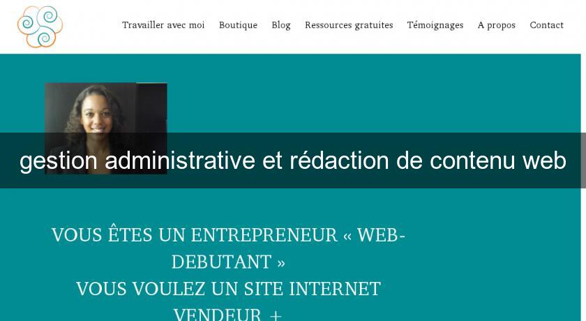 gestion administrative et rédaction de contenu web