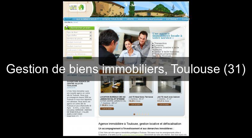 Gestion de biens immobiliers, Toulouse (31) Gestion de biens immobiliers, Toulouse (31)