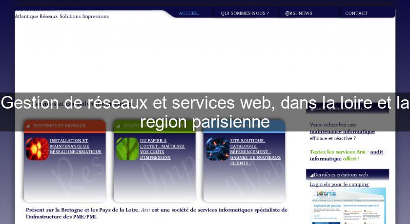 Gestion de réseaux et services web, dans la loire et la region parisienne Gestion de réseaux et services web, dans la loire et la region parisienne