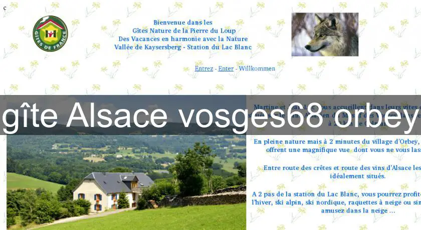 gîte Alsace vosges68 orbey
