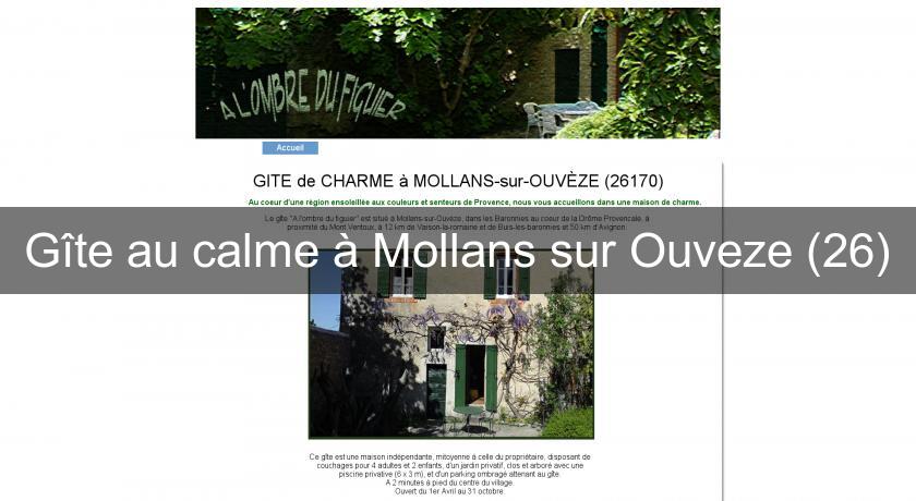 Gîte au calme à Mollans sur Ouveze (26) Gîte au calme à Mollans sur Ouveze (26)