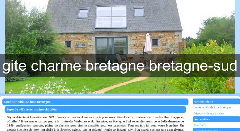 gite charme bretagne bretagne-sud