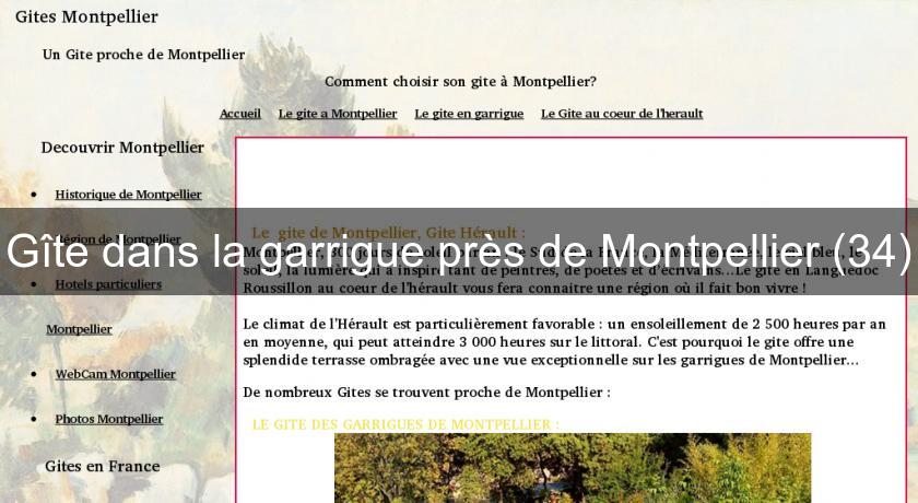 Gîte dans la garrigue près de Montpellier (34) Gîte dans la garrigue près de Montpellier (34)