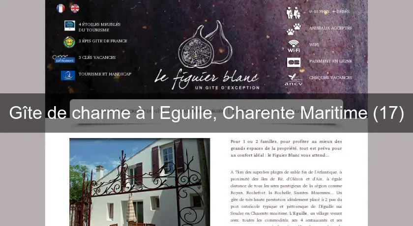 Gîte de charme à l'Eguille, Charente Maritime (17)