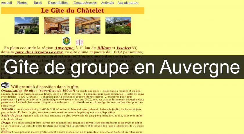 Gîte de groupe en Auvergne