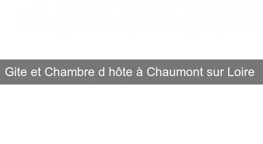 Gite et Chambre d'hôte à Chaumont sur Loire Gite et Chambre d'hôte à Chaumont sur Loire