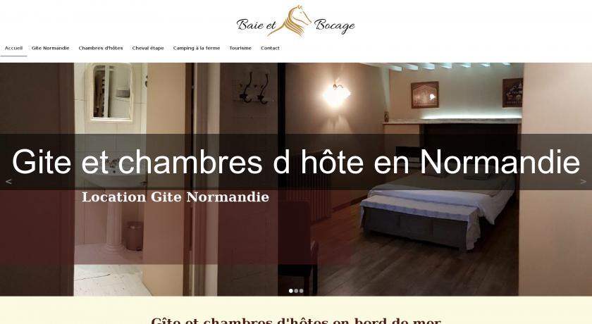 Gite et chambres d'hôte en Normandie