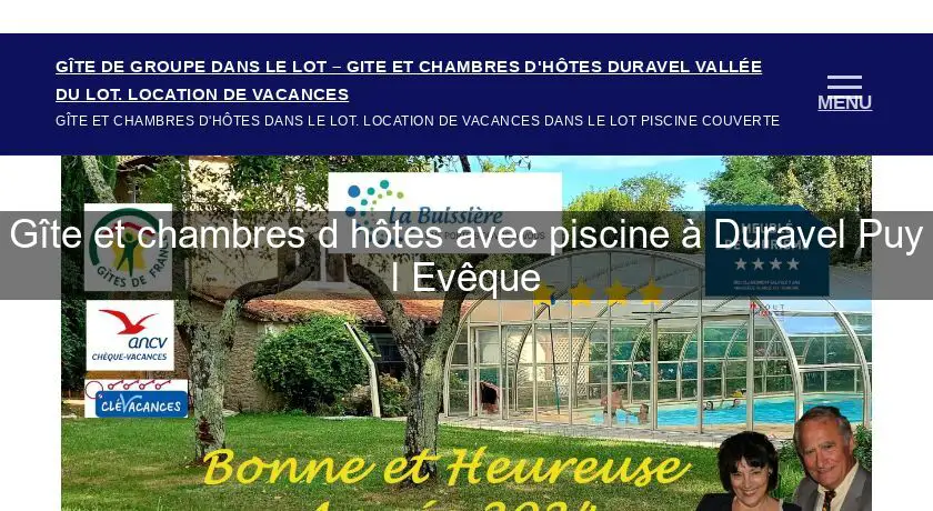 Gîte et chambres d'hôtes avec piscine à Duravel Puy l'Evêque