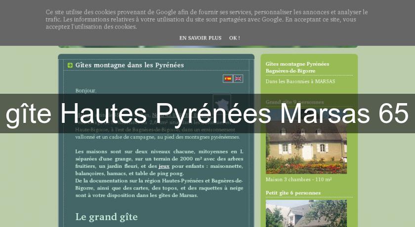 gîte Hautes Pyrénées Marsas 65