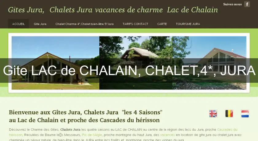 Gite LAC de CHALAIN, CHALET,4*, JURA