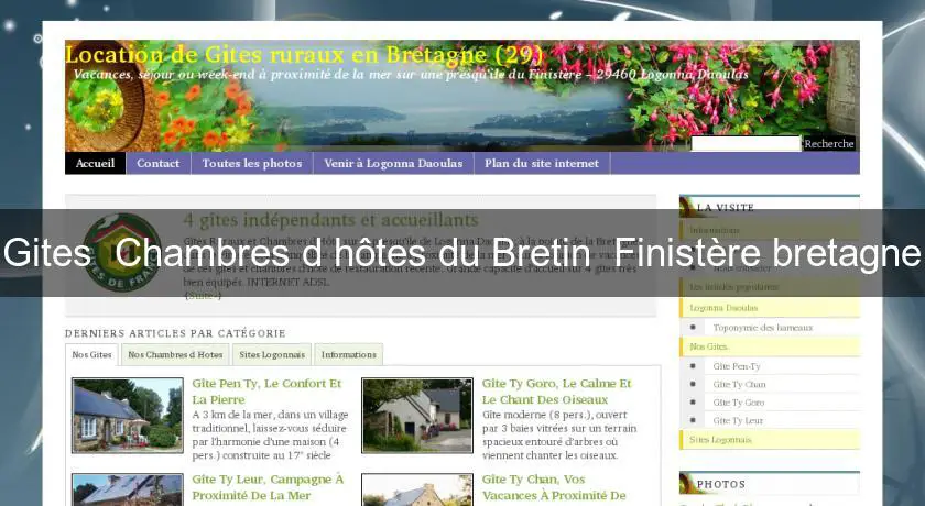 Gites  Chambres d'hôtes du Bretin  Finistère bretagne