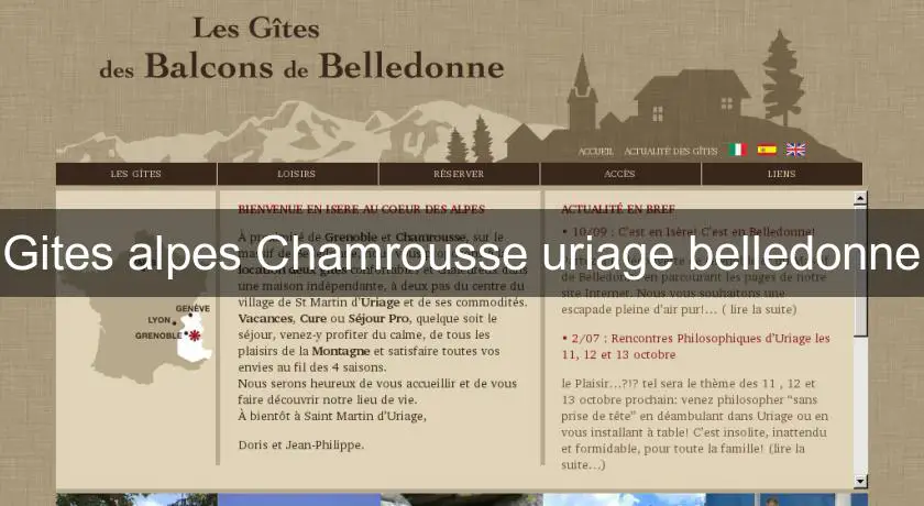 Gites alpes Chamrousse uriage belledonne