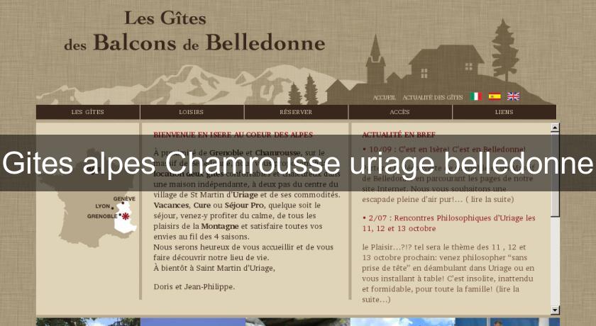 Gites alpes Chamrousse uriage belledonne