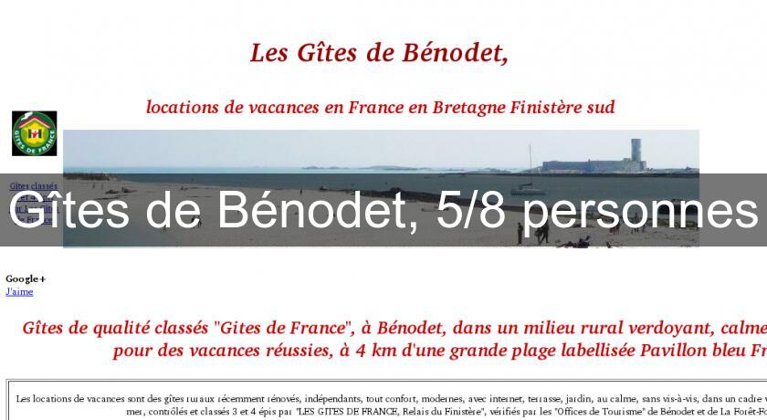 Gîtes de Bénodet, 5/8 personnes