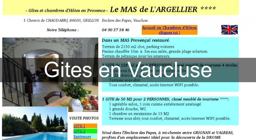 Gites en Vaucluse