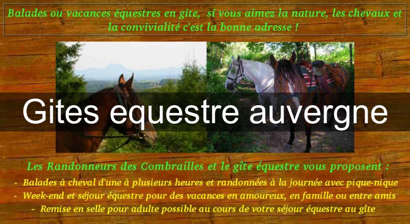 Gites equestre auvergne