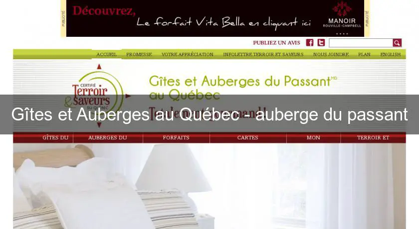 Gîtes et Auberges au Québec - auberge du passant
