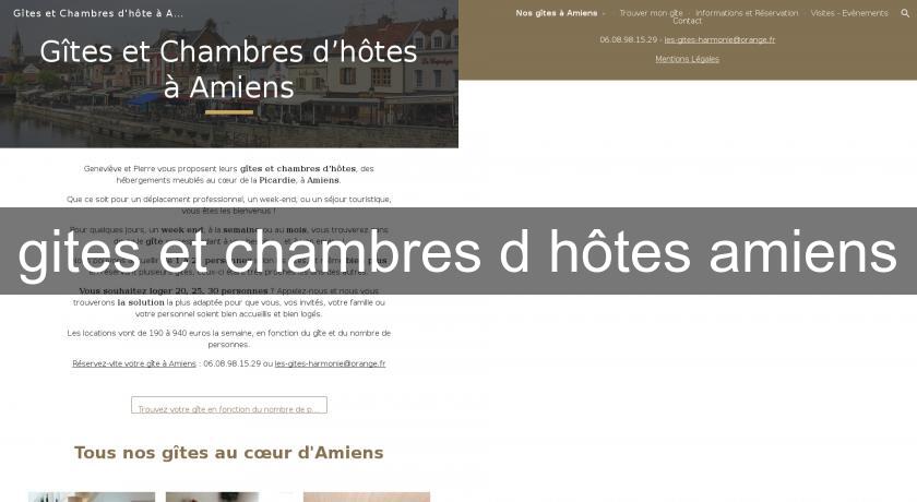 gites et chambres d'hôtes amiens