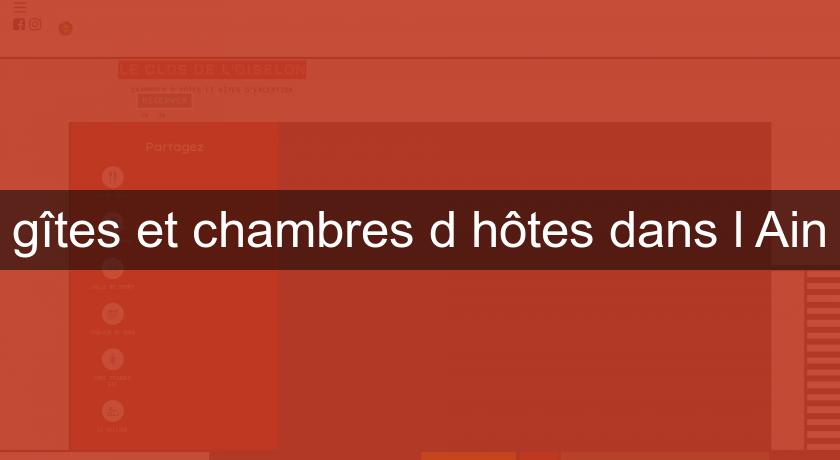 gîtes et chambres d'hôtes dans l'Ain gîtes et chambres d'hôtes dans l'Ain