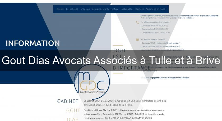 Gout Dias Avocats Associés à Tulle et à Brive