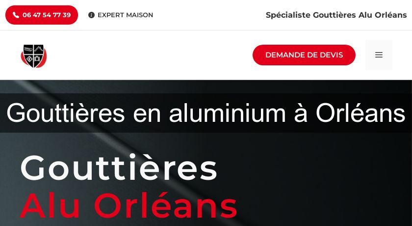 Gouttières en aluminium à Orléans