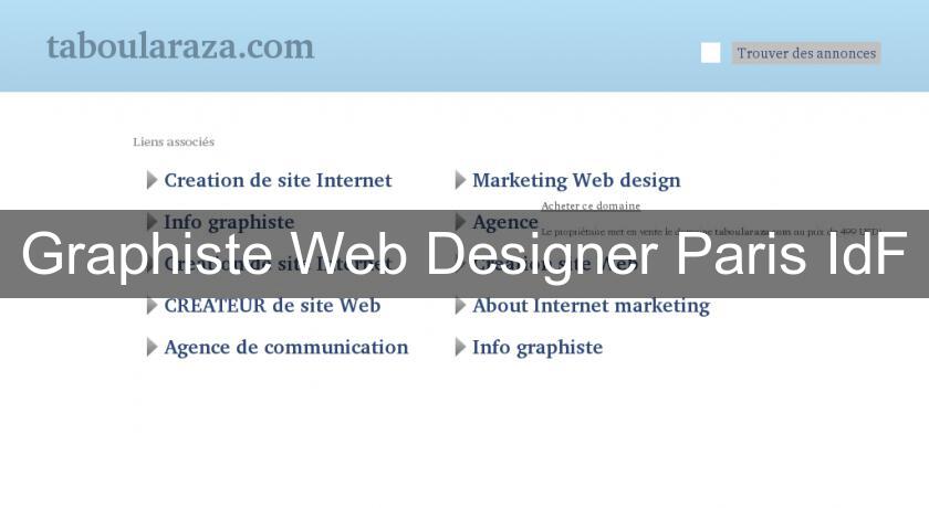 Graphiste Web Designer Paris IdF