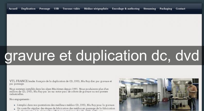 gravure et duplication dc, dvd