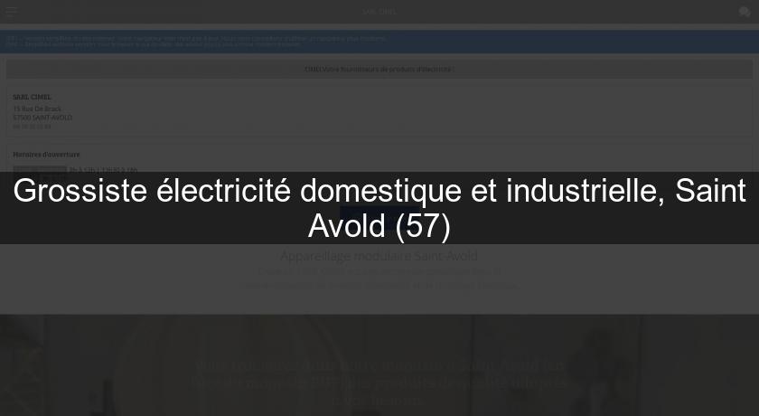Grossiste électricité domestique et industrielle, Saint Avold (57) Grossiste électricité domestique et industrielle, Saint Avold (57)