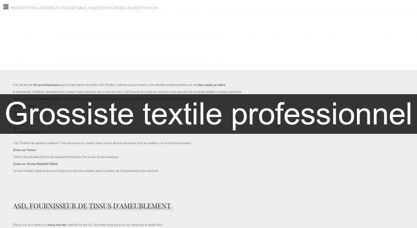 Grossiste textile professionnel