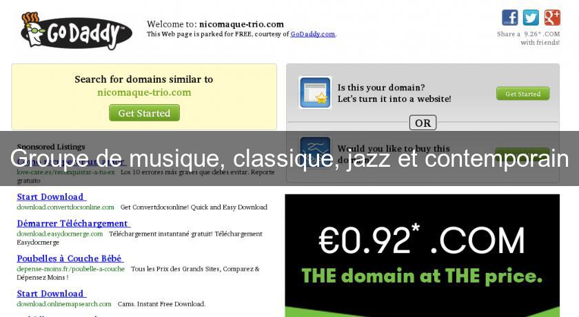 Groupe de musique, classique, jazz et contemporain