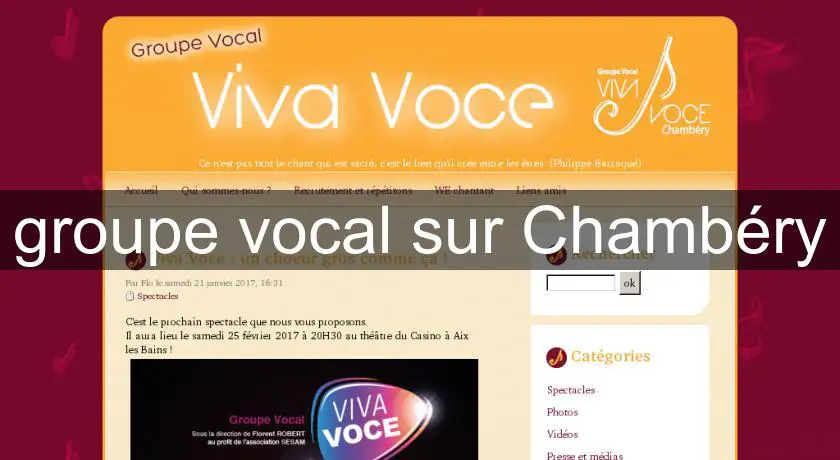 groupe vocal sur Chambéry